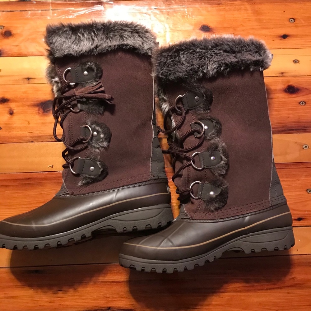 Khombu Brown Snow Boots Size :7